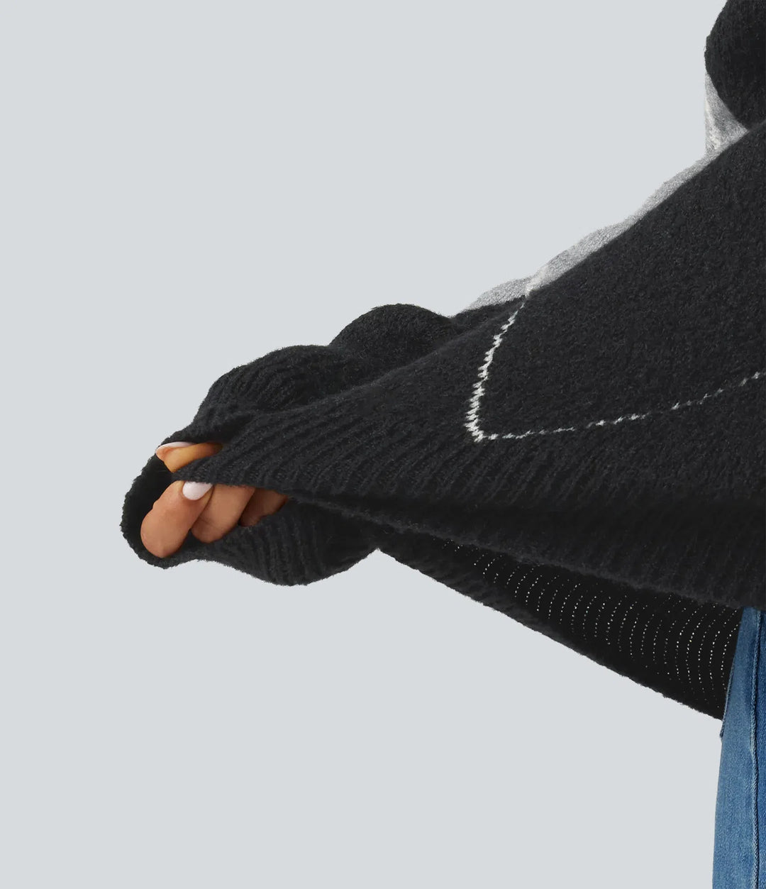 Off Shoulder Long Sleeve Gingham Casual Jumper