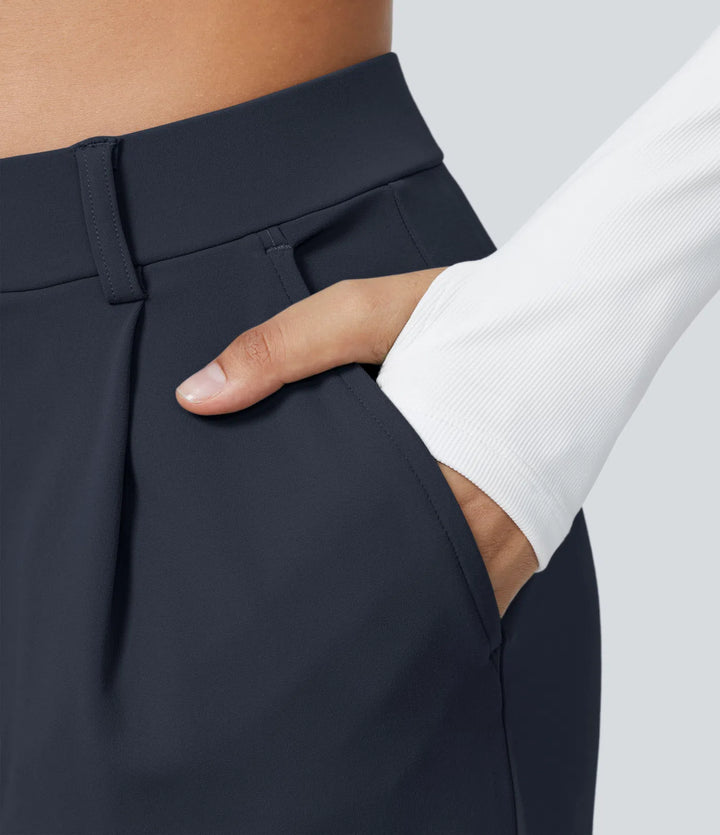 Halara Flex DayStretch High Waisted Pocket Straight Leg Work Trousers