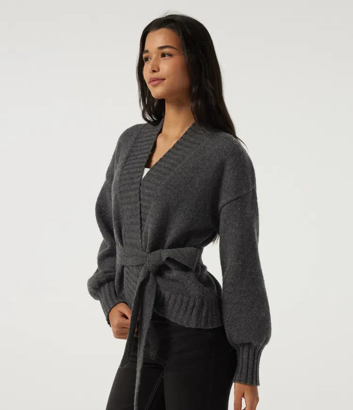 Long Sleeve Tie Front Casual Cardigan