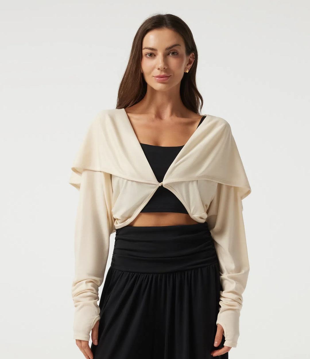 Batwing Long Sleeve Casual Cardigan with Thumbholes