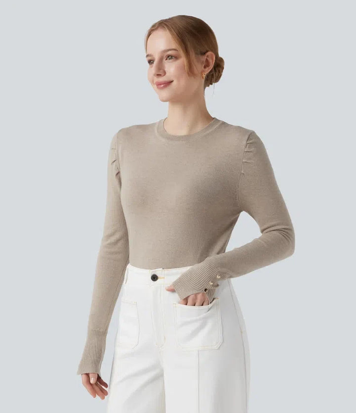 Round Neck Long Sleeve Work Jumper