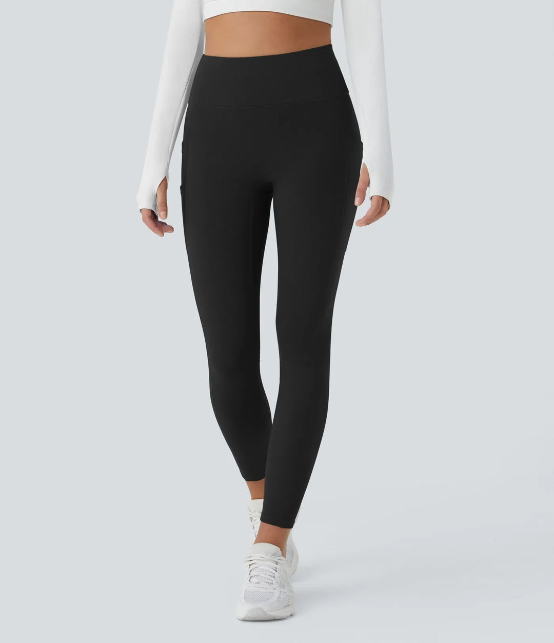 SoftlyZero Plush Thermal High Waisted Double Pockets 7/8 Yoga Leggings