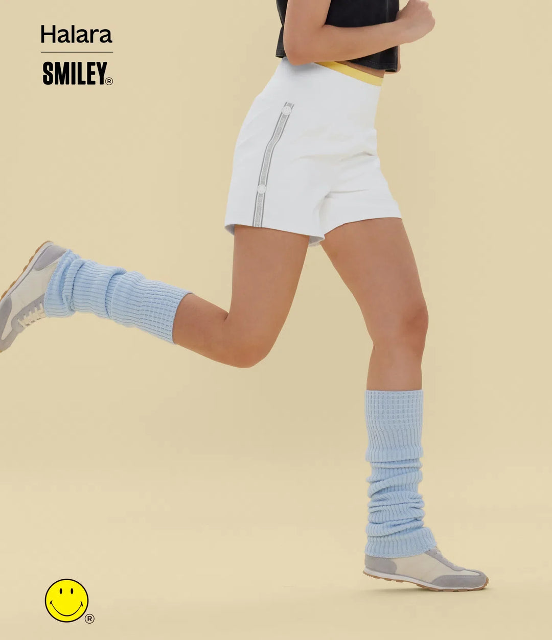 Halara X Smiley® SoftlyZero Airy Super High Waisted 2-in-1 InstantCool Yoga Shorts 5&