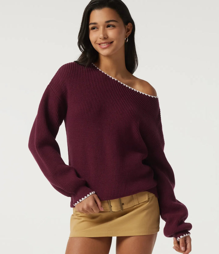 One Shoulder Long Sleeve Casual Jumper