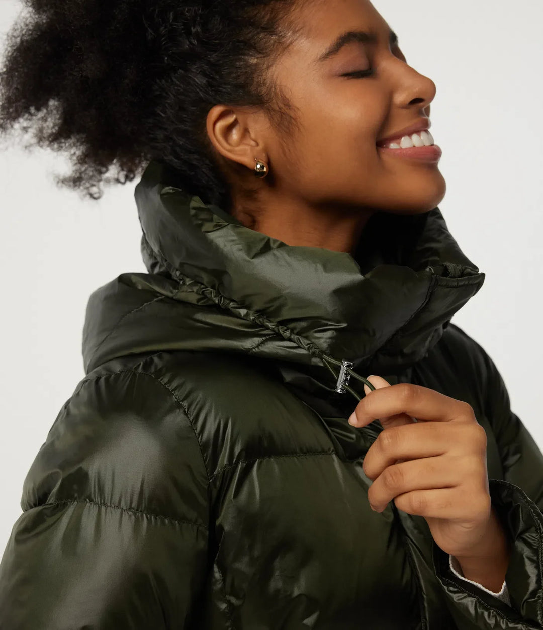Hooded Long Sleeve Quilted Puffer Work Padded Jacket with Pockets