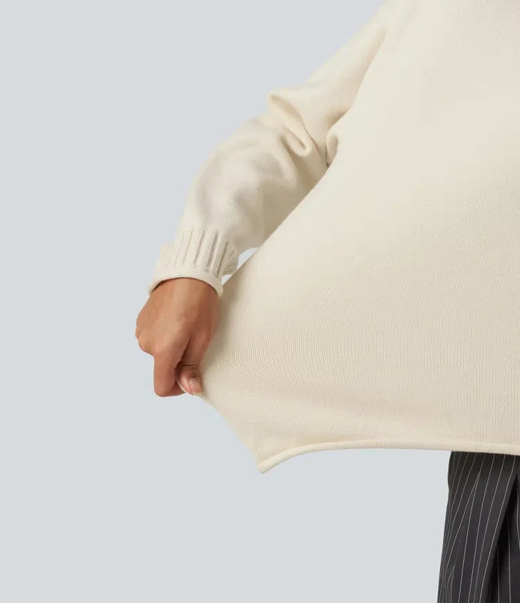 Mock Neck Long Sleeve Work Jumper