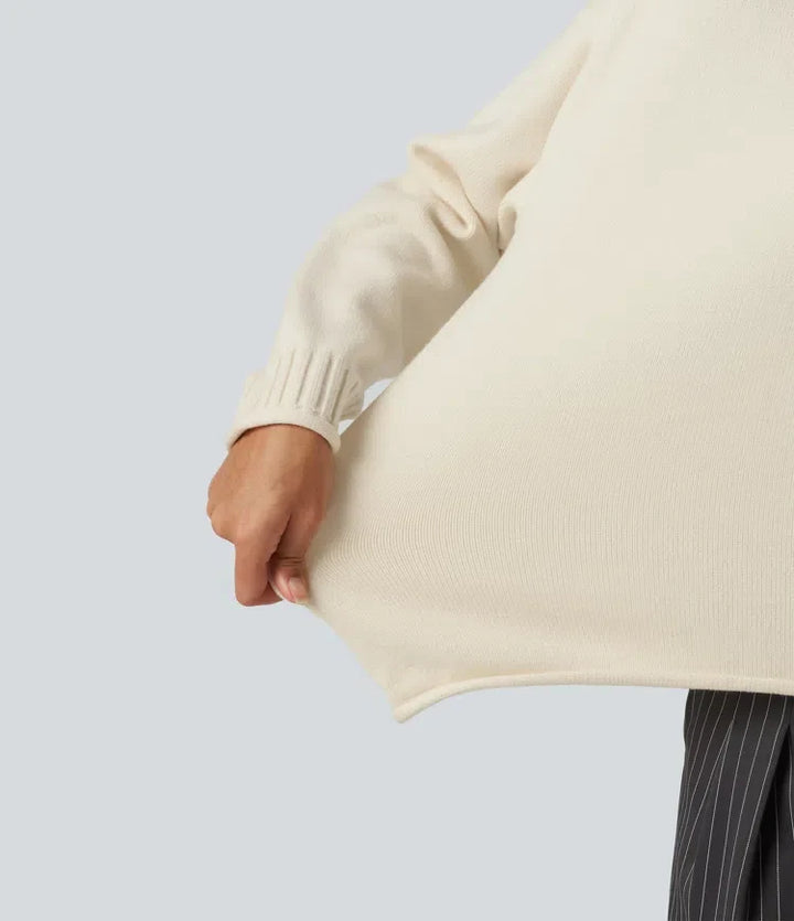 Mock Neck Long Sleeve Work Jumper
