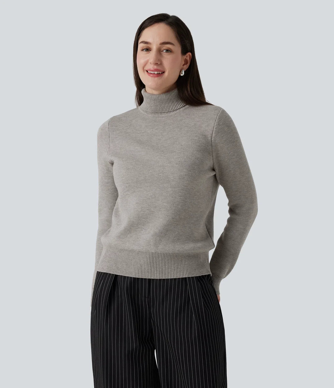 High Neck Long Sleeve Work Jumper