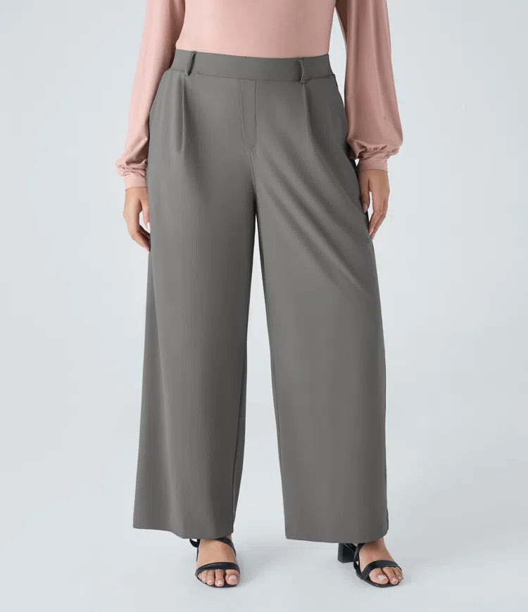 Halara Flex DayStretch High Waisted Pocket Straight Leg Work Plus Size Trousers
