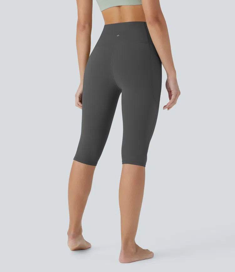 Halara UltraSculpt High Waisted Tummy Control Pedal Pusher Yoga Leggings with Pockets