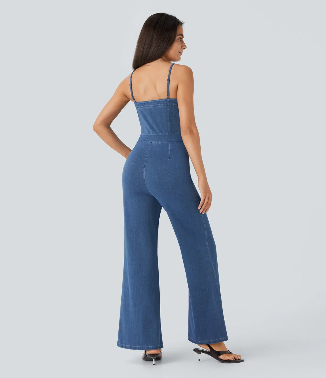Halara Flex Washed Denim Casual Jumpsuit