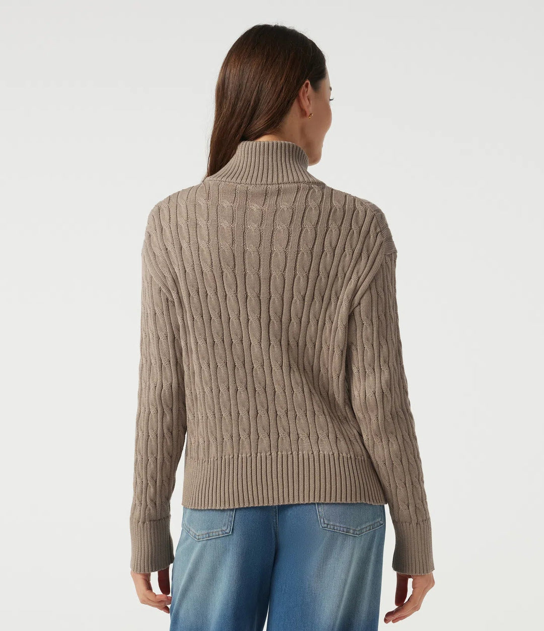 Mock Neck Long Sleeve Work Jumper