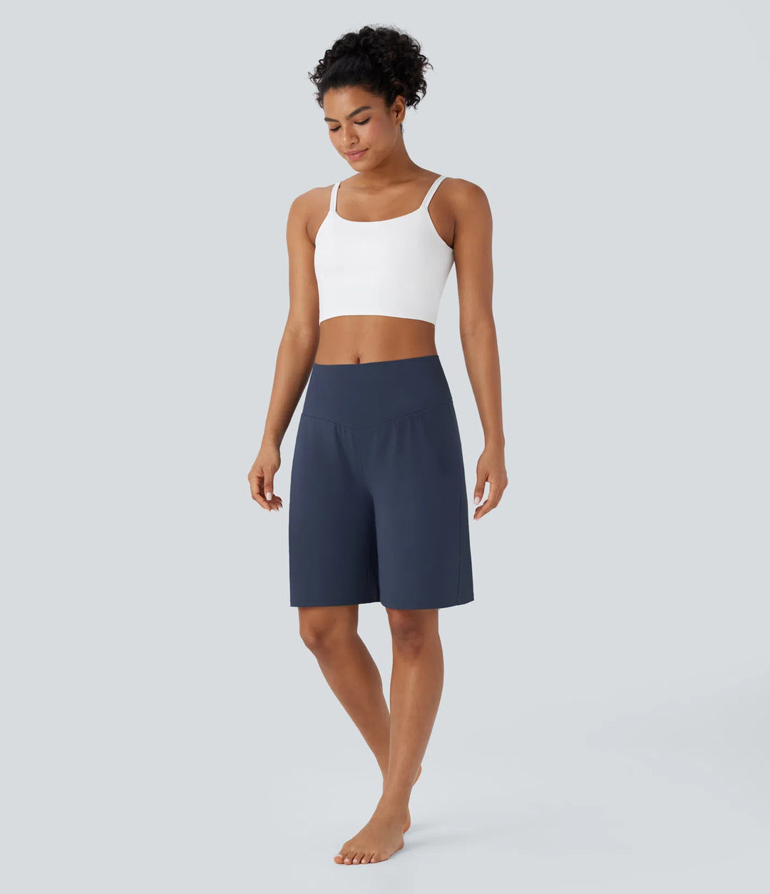 SoftlyZero Airy High Waisted Pockets InstantCool Yoga Bermuda Shorts