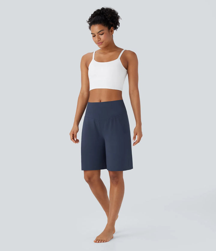 SoftlyZero Airy High Waisted Pockets InstantCool Yoga Bermuda Shorts