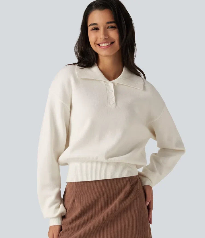 Collared Half Zip Long Sleeve Work Jumper