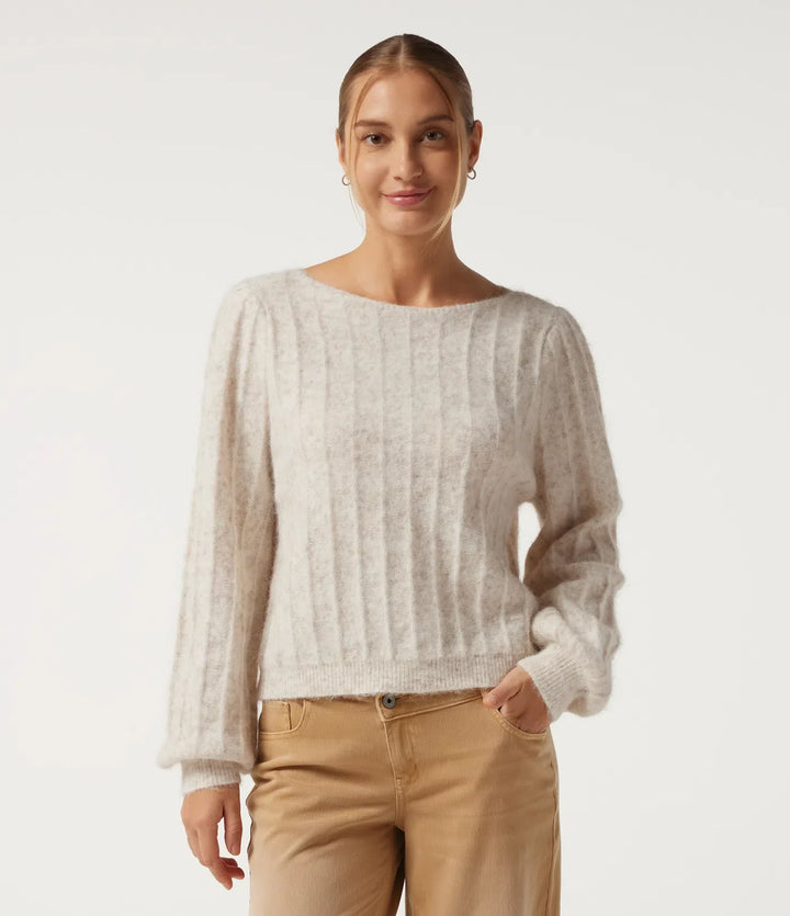 Boat Neck Long Sleeve Casual Jumper