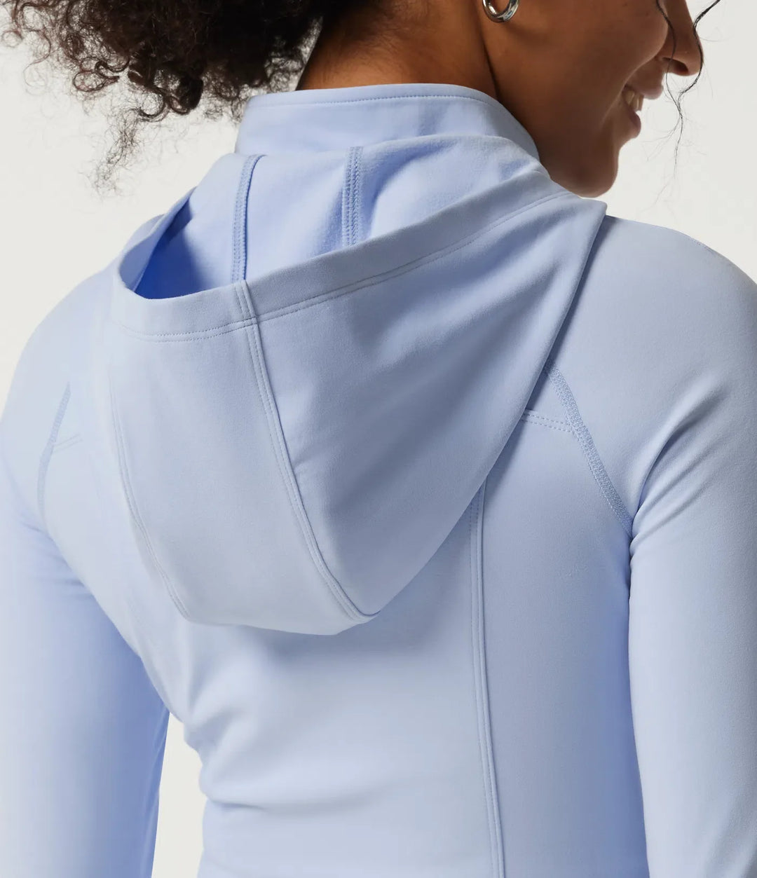 Halara UltraSculpt Hooded Long Sleeve Curved Hem Workout Jacket with Pockets