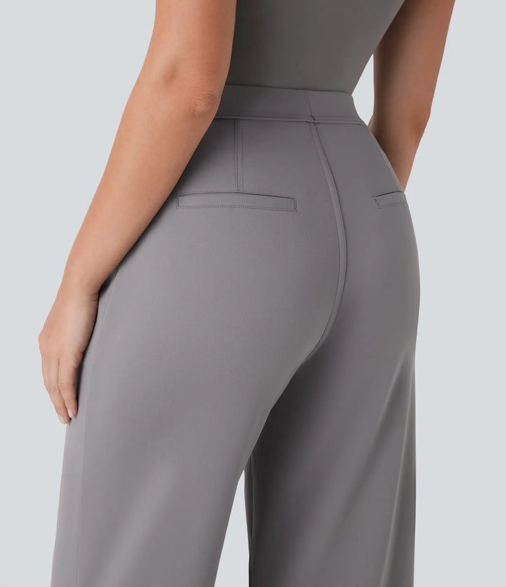 Halara Flex DayStretch High Waisted Side Pocket Straight Leg Capri Work Trousers
