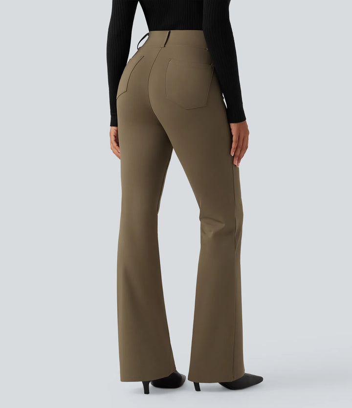 Halara Flex DayStretch High Waisted Flared Work Trousers with Pockets