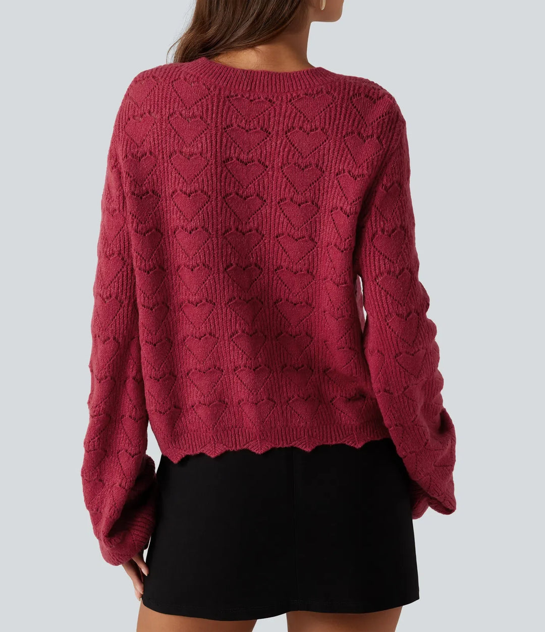 Round Neck Dropped Shoulder Long Sleeve Casual Jumper