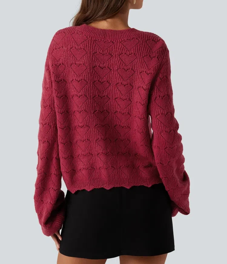Round Neck Dropped Shoulder Long Sleeve Casual Jumper