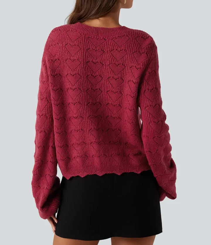 Round Neck Dropped Shoulder Long Sleeve Casual Jumper