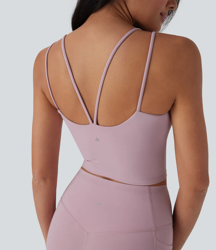 Halara UltraSculpt Cool Quick Dry Cropped Yoga Tank Top-UPF50+