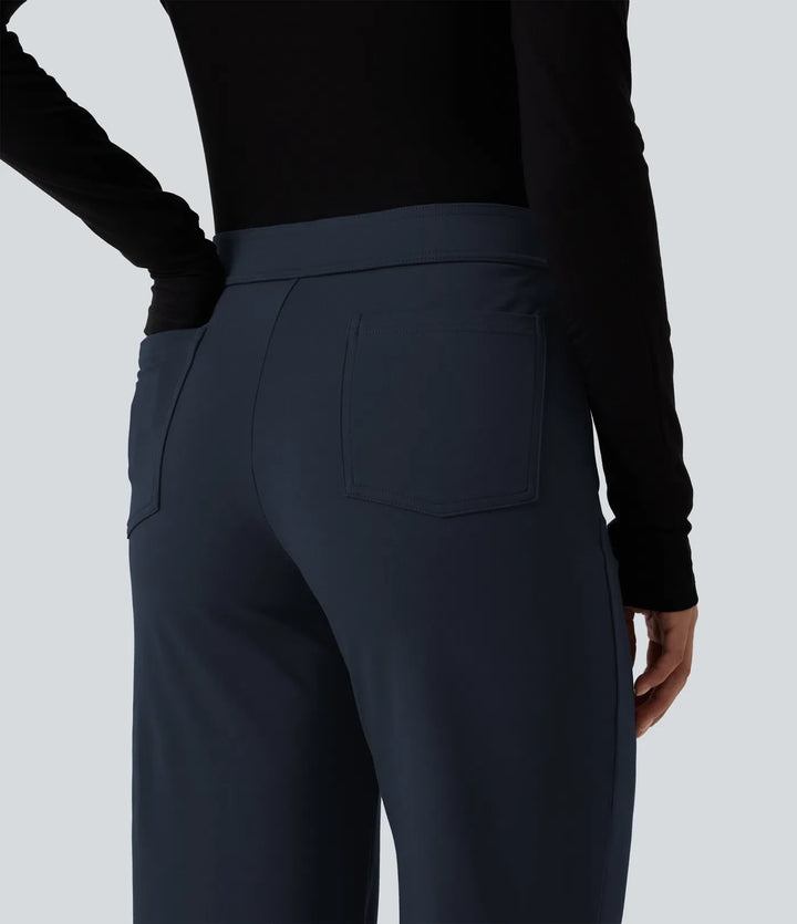 Halara Flex DayStretch Low Rise Straight Leg Work Trousers with Pockets
