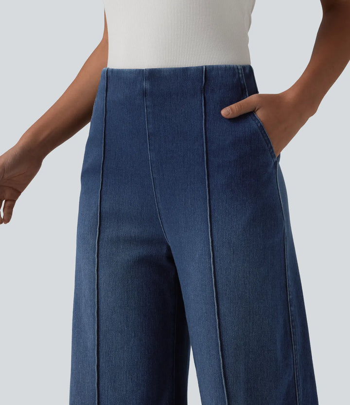 Halara Flex High Waisted Wide Leg Work Jeans with Pockets