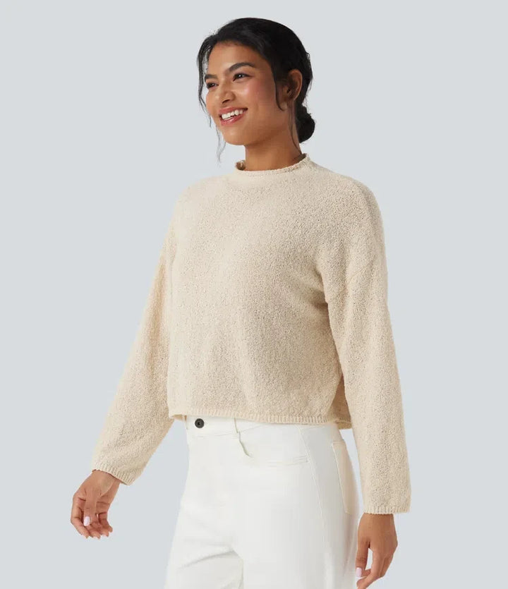 Mock-neck Long Sleeve Casual Jumper