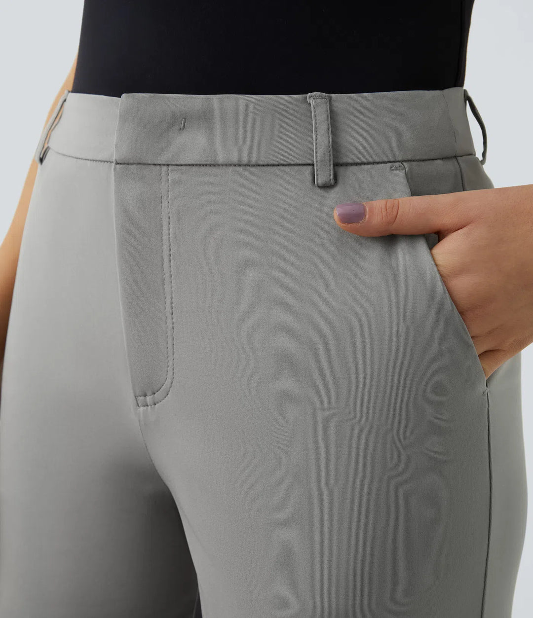 Halara Flex Mid Rise Pocket Straight Leg Work Trousers