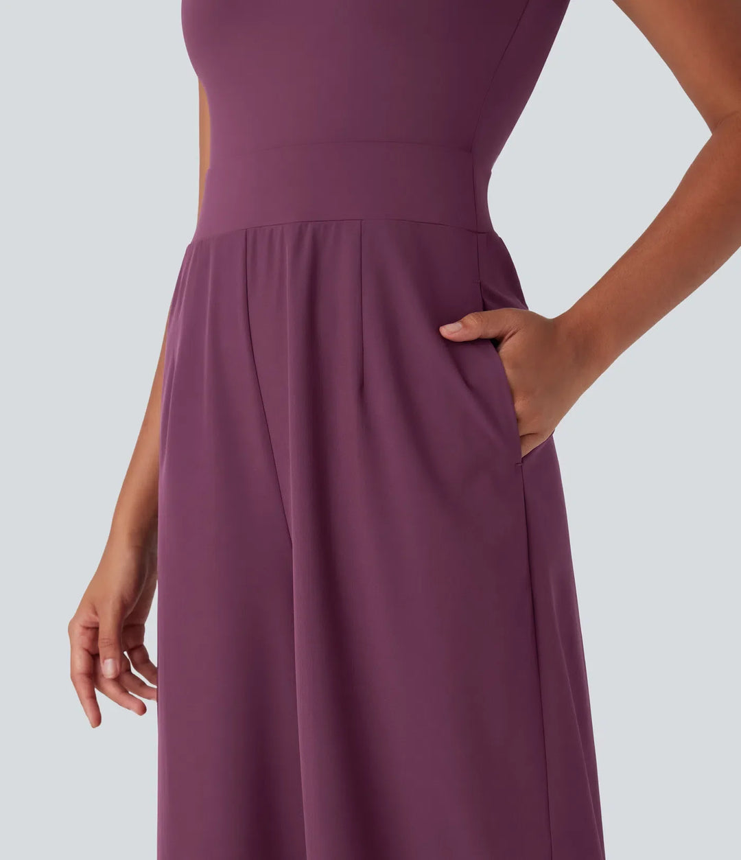 Breezeful One Shoulder Quick Dry Jumpsuit with Pockets
