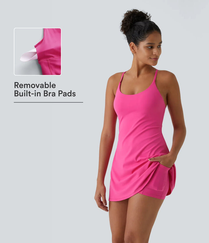 SoftlyZero Plush Backless Active Dress