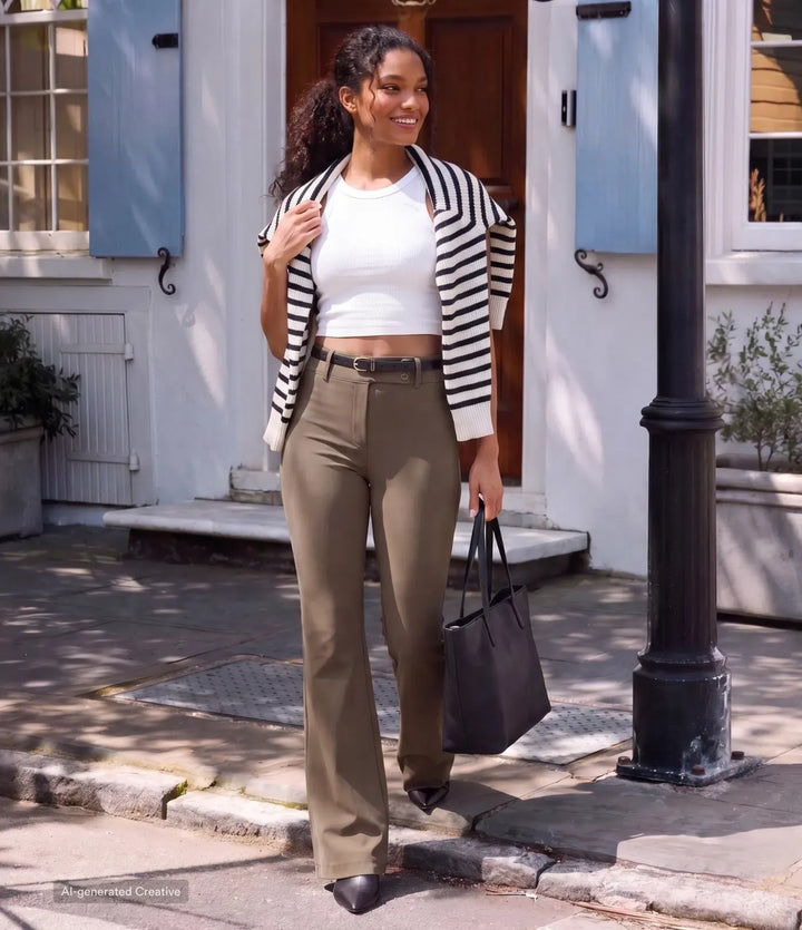 Halara Flex DayStretch High Waisted Flare Work Trousers with Pockets