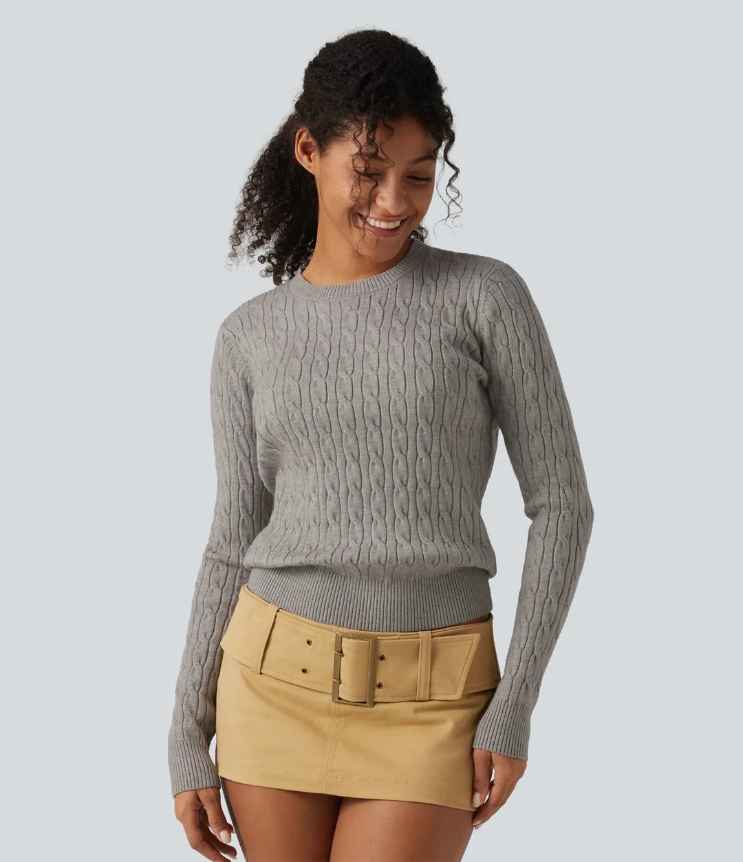 Round Neck Long Sleeve Work Jumper