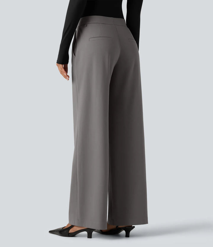 Halara Flex DayStretch Low Rise Straight Leg Work Trousers with Pockets