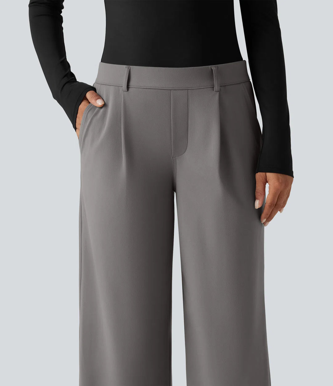 Halara Flex DayStretch Low Rise Straight Leg Work Trousers with Pockets