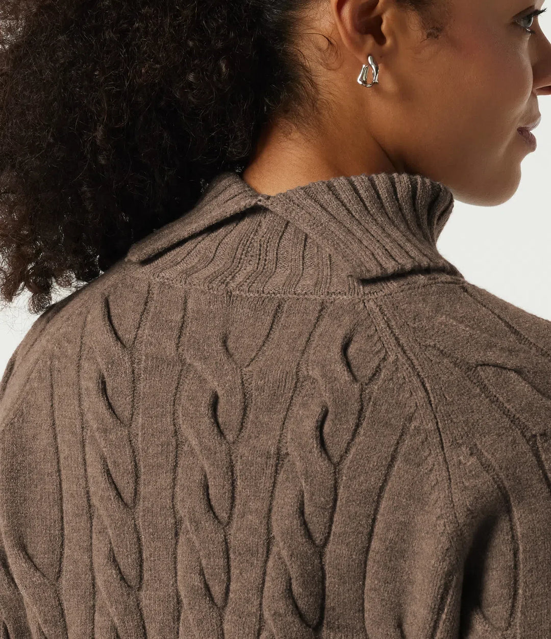 Lapel Raglan Long Sleeve Work Jumper
