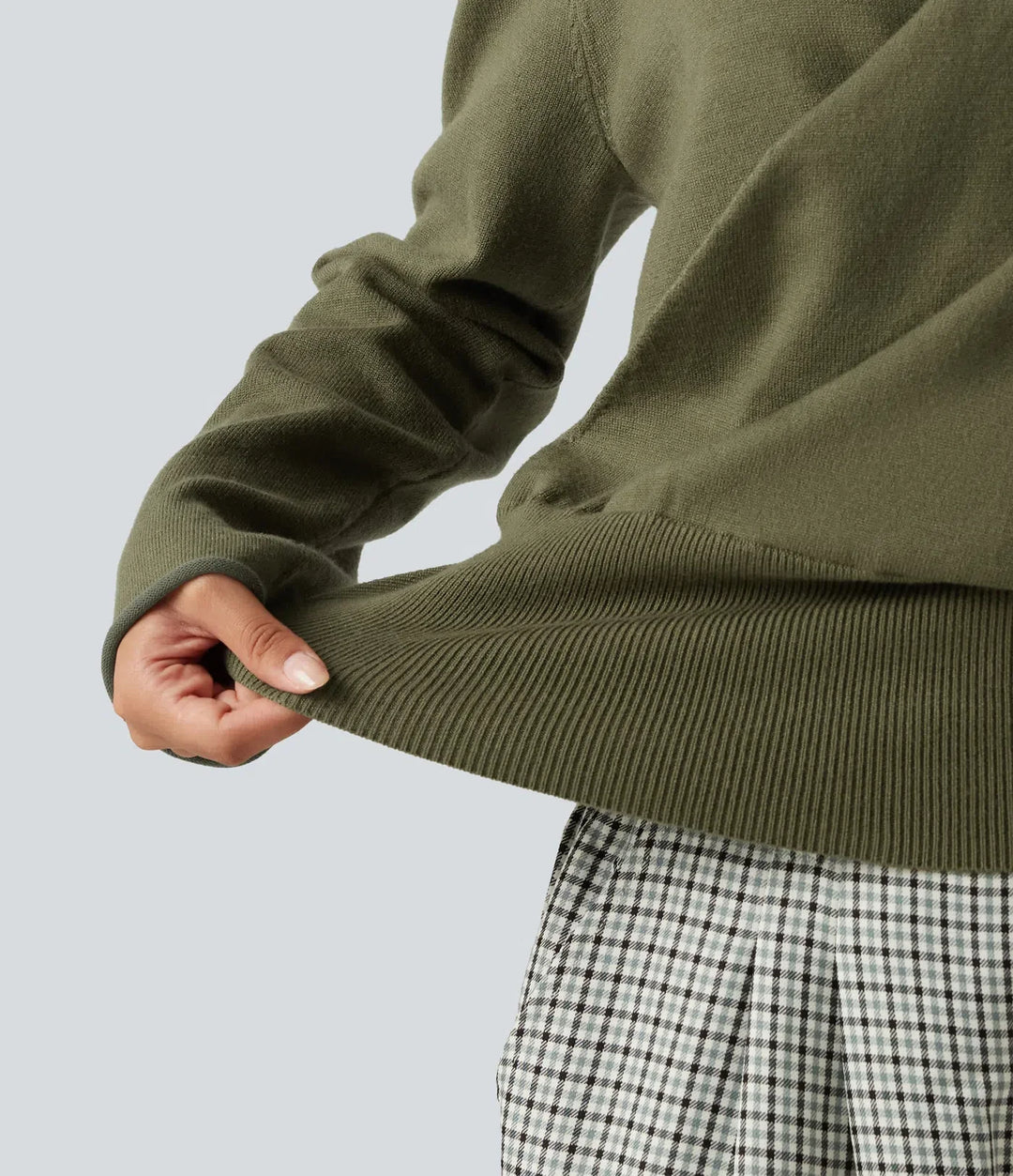 V Neck Long Sleeve Casual Jumper