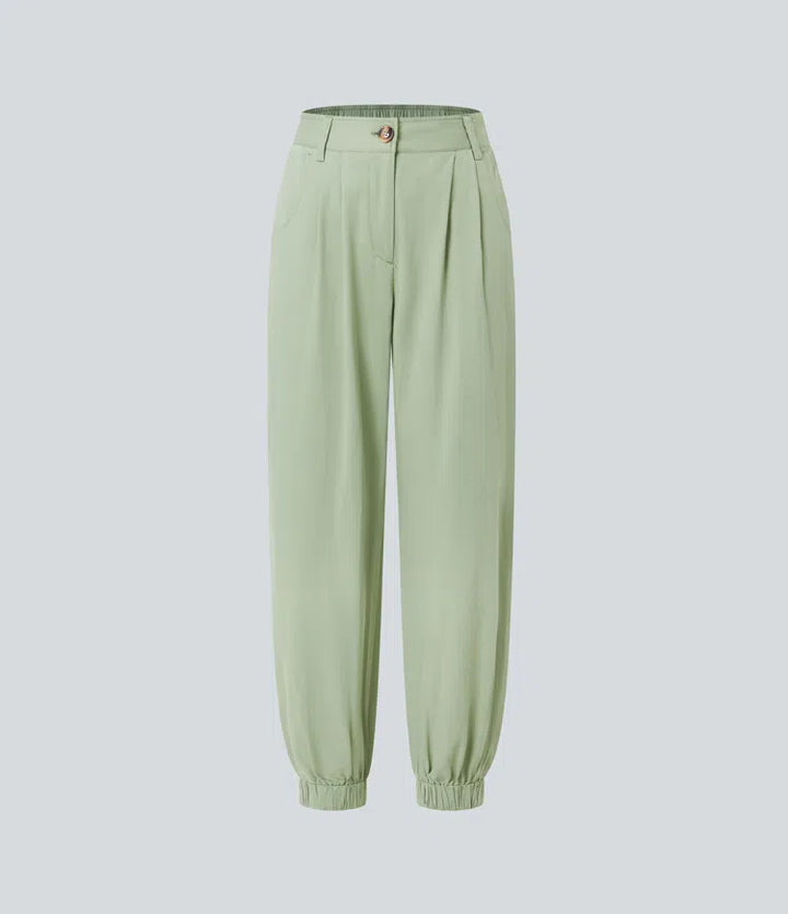 Mid Rise Casual Joggers with Pockets