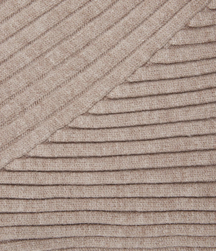 Ribbed Knit One Shoulder Long Sleeve Asymmetric Hem Casual Jumper