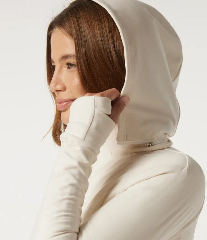 PuffFlex Wrinkle Recovery Hooded Quilted Casual Padded Jacket with Pockets and Thumbholes