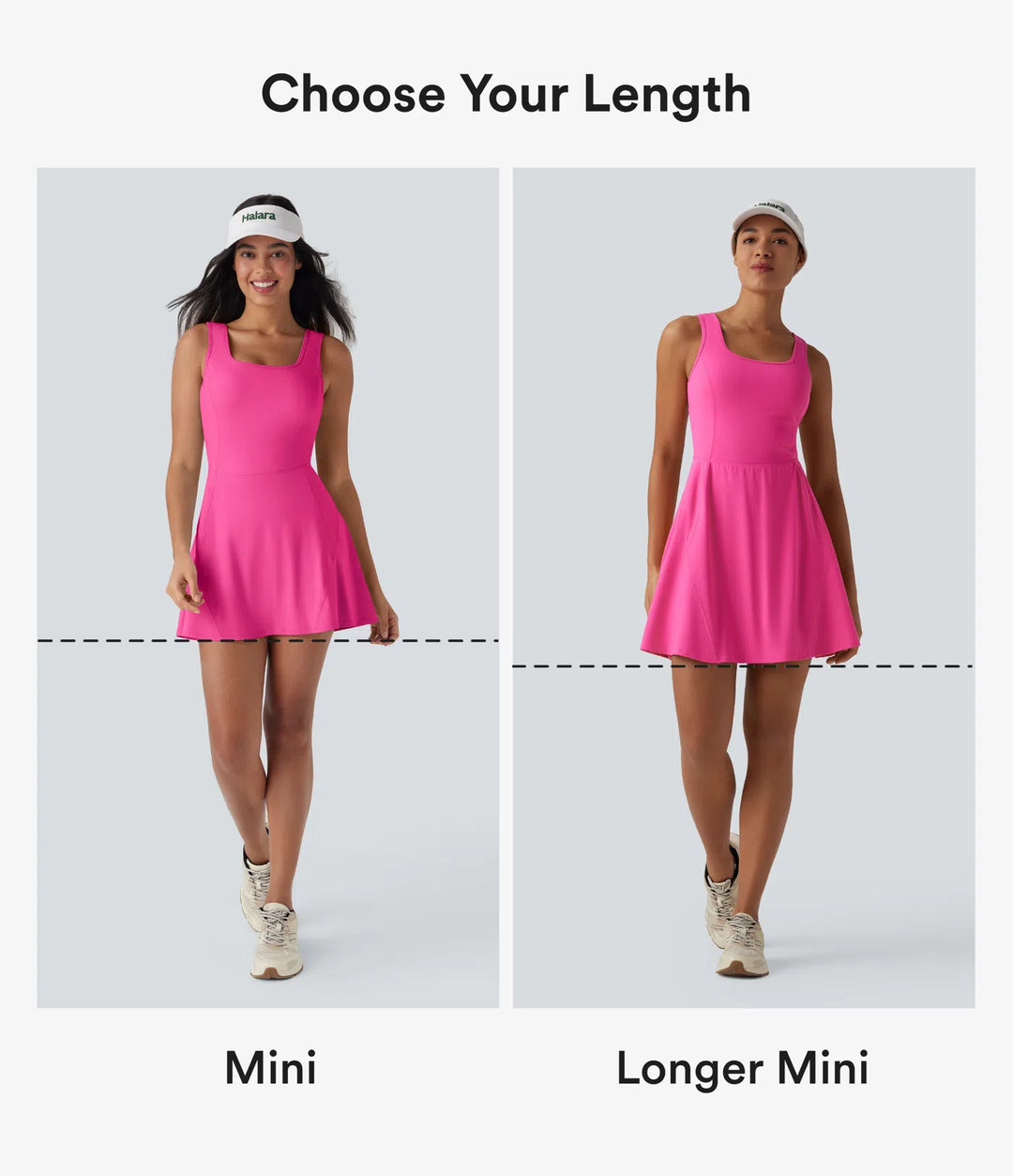SoftlyZero Airy 2-in-1 InstantCool Mini Dance Active Dress with Pockets-Easy Peezy Edition-Longer Length