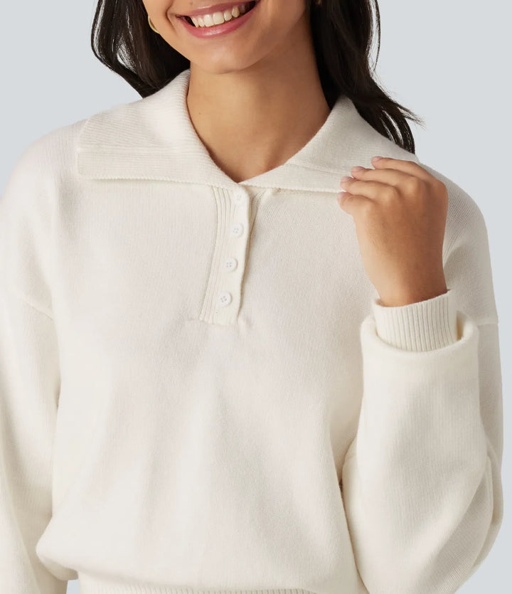 Collared Half Zip Long Sleeve Work Jumper