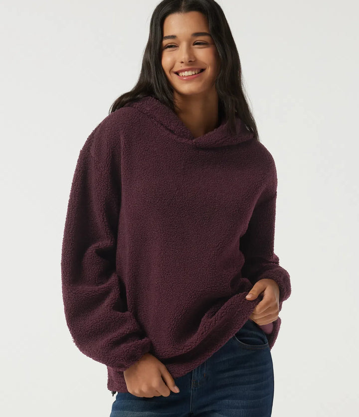 Hooded Long Sleeve Fleece Casual Sweatshirt with Pockets