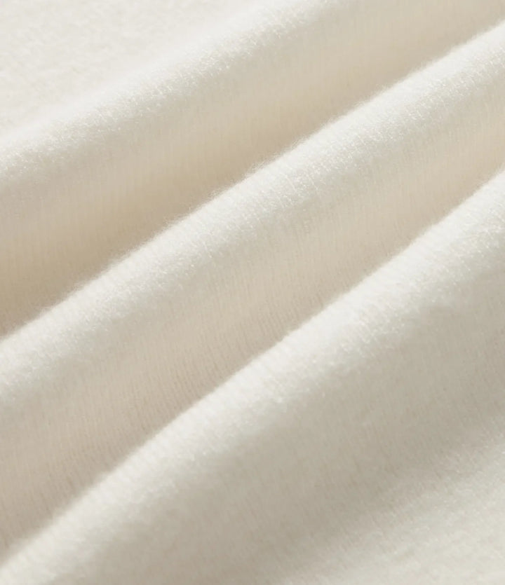 Mock Neck Long Sleeve Thumb Hole Work Wool-Blend Jumper
