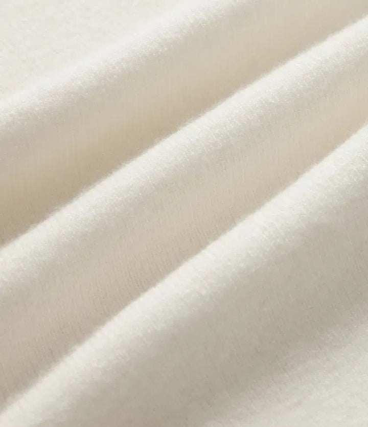 Mock Neck Long Sleeve Thumb Hole Work Wool-Blend Jumper