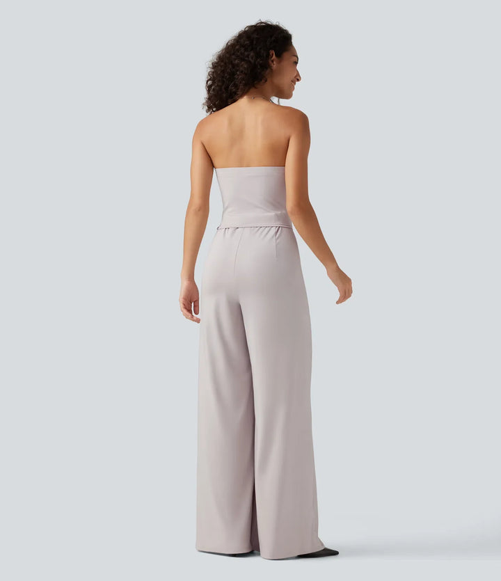 Tube Baggy Casual Jumpsuit with Pockets-Easy Peezy Edition