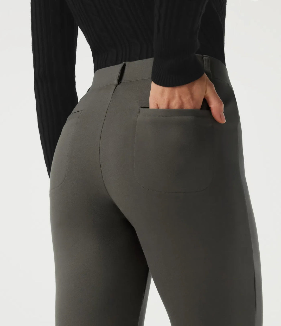 Halara Flex Mid Rise Straight Leg Work Trousers with Pockets