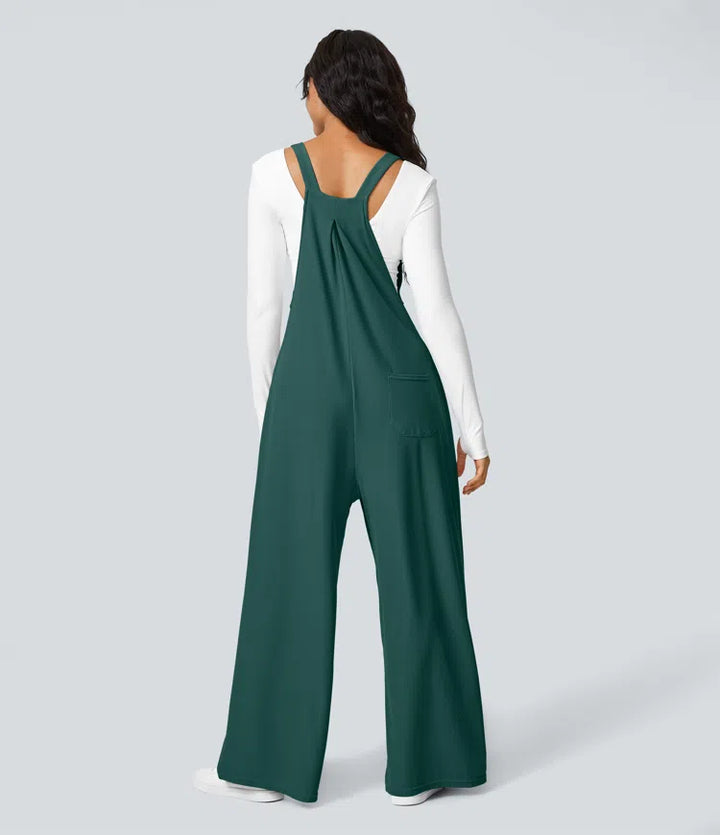 Pockets Waffle Casual Dungarees